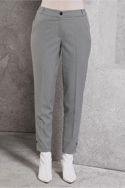 Alvina Plaid Patterned Classic Cut Trousers - 70361-2