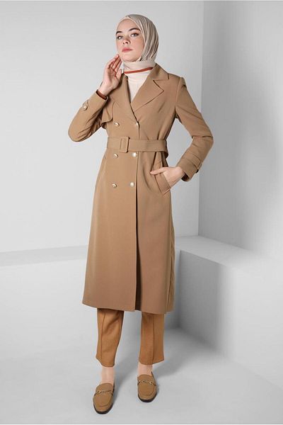 Alvina CRUVASE COLLAR TRENCH COAT 10812