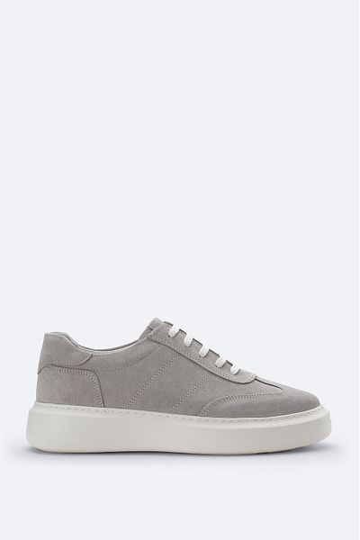 Avva Men's Gray 100% Suede Leather Flexible Sole Casual Shoes B 008002