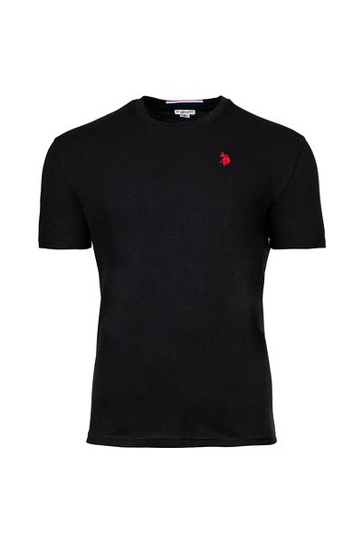 U.S. Polo Assn. US POLO ASSN. Herren T-Shirt - Rundhals, Logo-Stickerei, Baumwolle