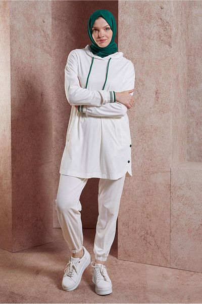 Alvina 44408 Model Hooded Tracksuit Set