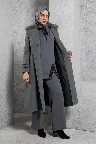 Alvina 90506 Model Belted Coat