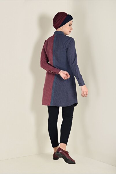 Alvina DÜĞMELİ KARE DESEN DETAYLI TUNİK 4623