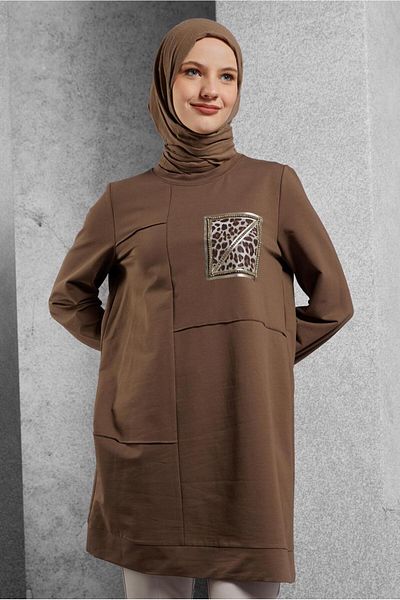 Alvina 45112 Model Printed Tracksuit Tunic