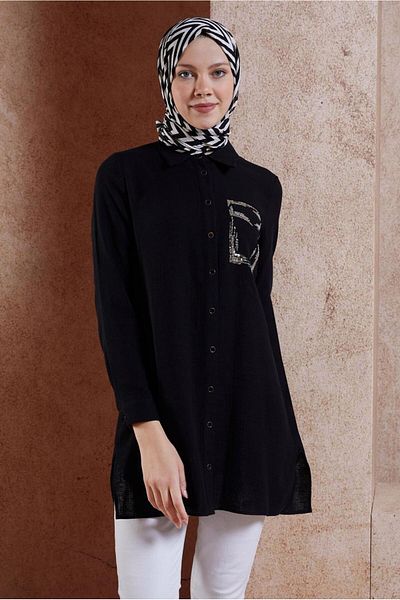Alvina Cotton Muslin Shirt Tunic 44680