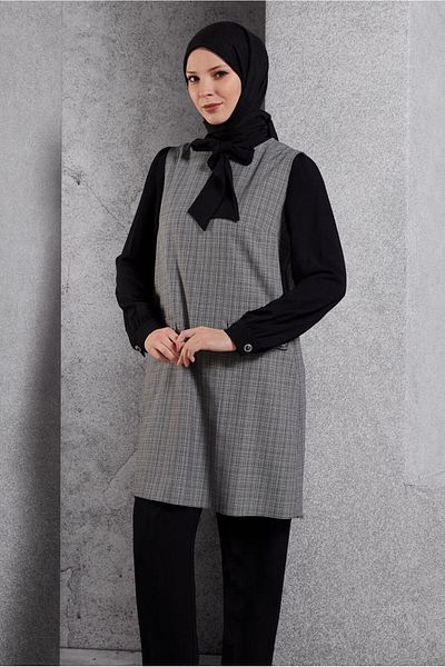 Alvina Tunic Suit with Lacing Detail 45082