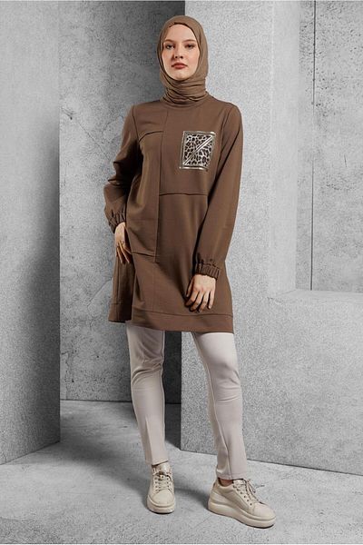 Alvina 45112 Model Printed Tracksuit Tunic