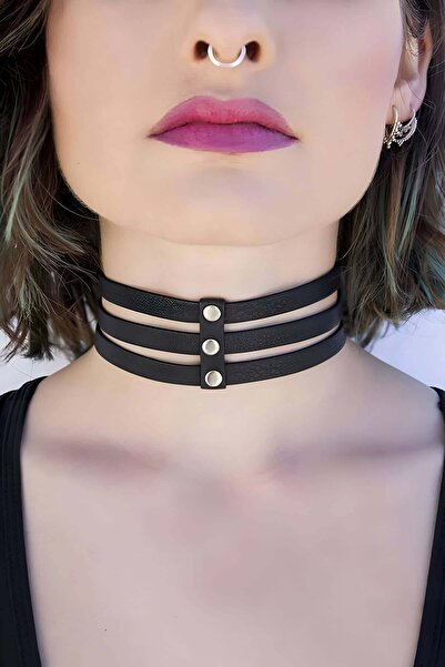 Angels Passion Leather Collar 3 Rows Stylish Model