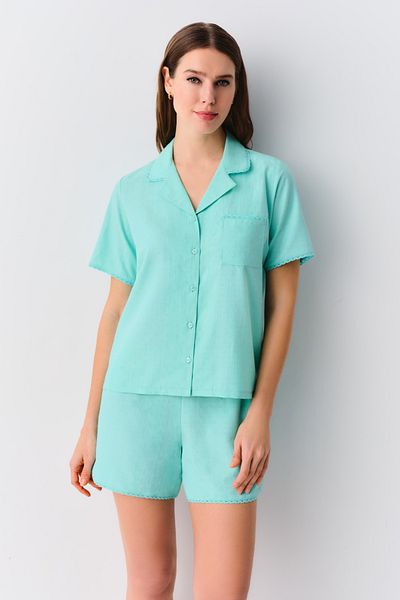 SUWEN Fiona Masculine Shorts Pajama Set