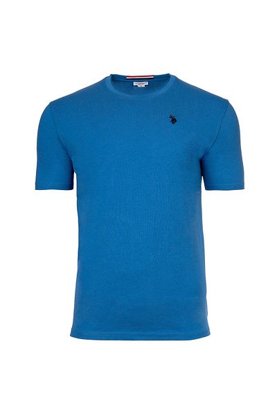 U.S. Polo Assn. US POLO ASSN. Herren T-Shirt - Rundhals, Logo-Stickerei, Baumwolle