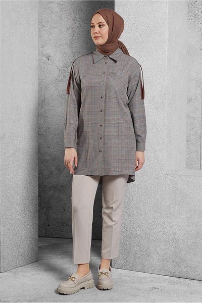 Alvina Plaid Tunic Model No: 45291
