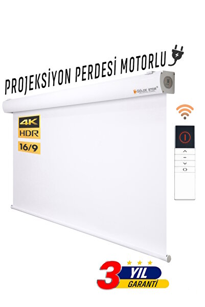 GÖLGE STOR En240cm Boy190cm Projeksiyon Perdesi Motorlu Yeni Akıllı Kumaş Bla...