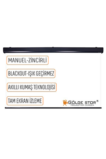 GÖLGE STOR En200cm Boy180cm Projeksiyon Perdesi Manuel Yeni Akıllı Kumaş Blackout-ışık Geçirmez 4k