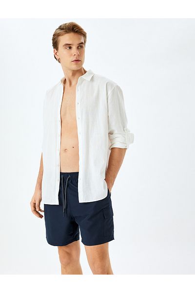 Koton Oversize μαγιό με κορδόνια και λεπτομέρεια τσέπης στη μέση