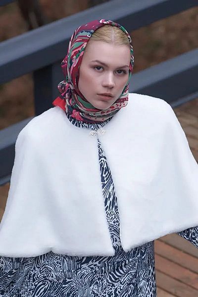 ED Scarf Eșarfă modal cu model sofistic - prune