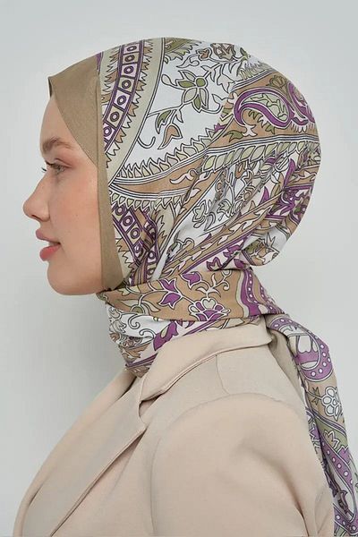 ED Scarf Καφέ Paisley Pateh Shawl - Σχέδιο Συλλογής