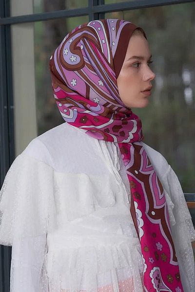 ED Scarf Heritage Nefha Shawl - Δαμάσκηνο