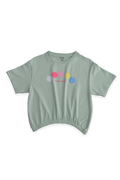 Stylein SmileyWorld Cropped Mint Green T-Shirt