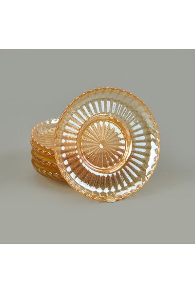 Evidea Kitchen Anafor 6-Piece Tea Plate - Gold - 12 cm