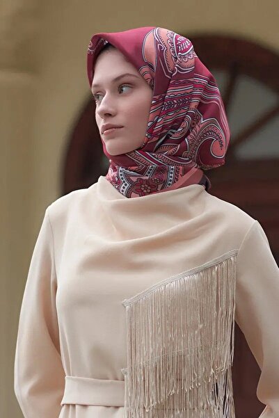 ED Scarf Motif Desen Modal Eşarp - Bordo