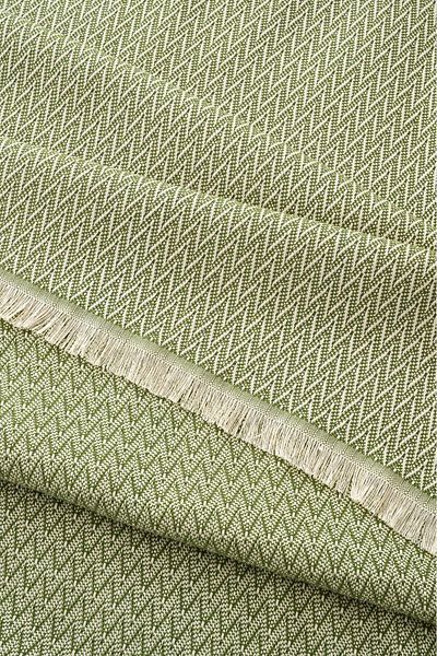 Denizli Concept Pera Green Bedspread - Zigzag Patterned Pique - 200X230 cm