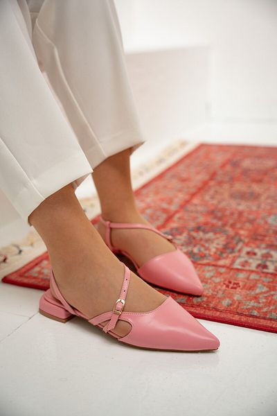 LAMİNTA Balerini de damă Scrup Pink cu cataramă