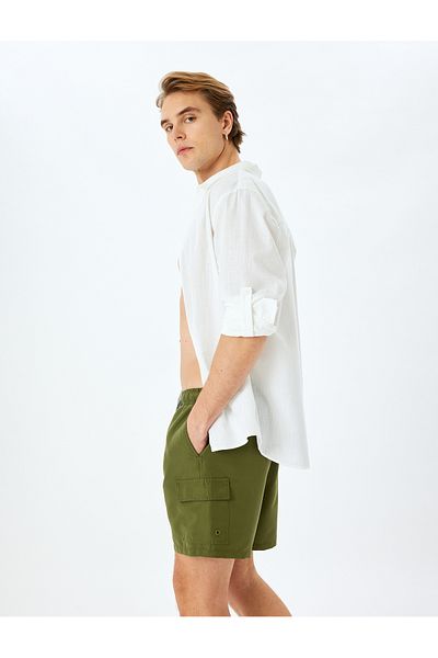 Koton Oversize μαγιό με κορδόνια και λεπτομέρεια τσέπης στη μέση
