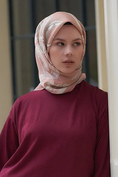 ED Scarf Μοτίβο Modal Κασκόλ - Μπεζ