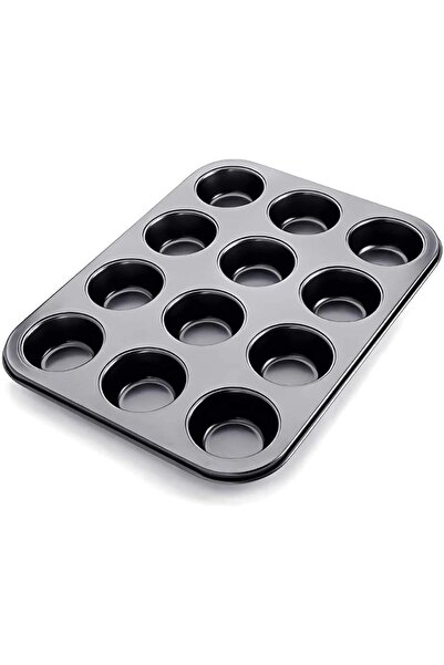 Roomlyne Cake Bakeware Mould, Carbon Steel Muffin Pan, 12 Cavity Bakeware Non...