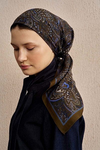 ED Scarf Φουλάρι Vibrania Συλλογή Τέχνης Χακί Vision