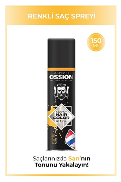 Ossion Premium Barber Line Sarı Renkli Saç Spreyi 150 ml