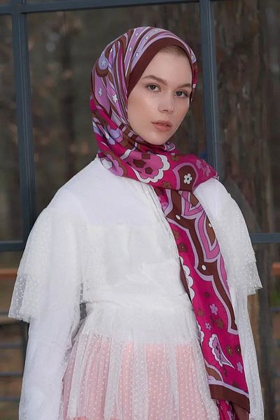 ED Scarf Heritage Nefha Shawl - Δαμάσκηνο