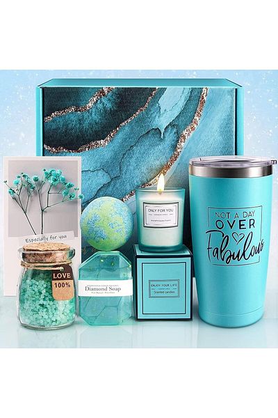 COOYA 7 PCS Bath Gift Set with Gift Box, Self Care Spa Gifts, for Unique Gift Idea