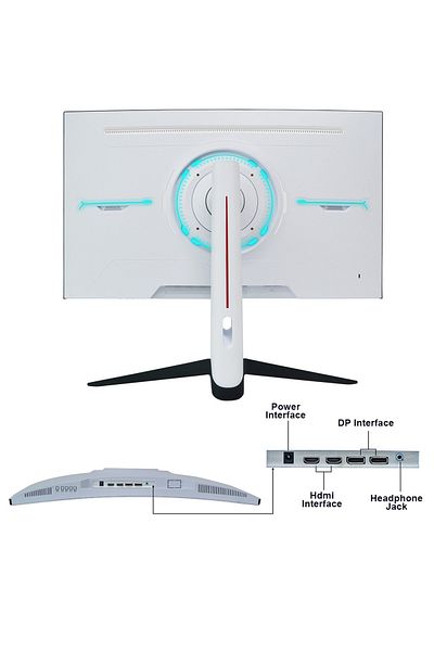 glanfen 27 Inch Curved Gaming Monitor 165Hz with LED Backlit,QHD 2560 ×1440(2K) Computer Monitor