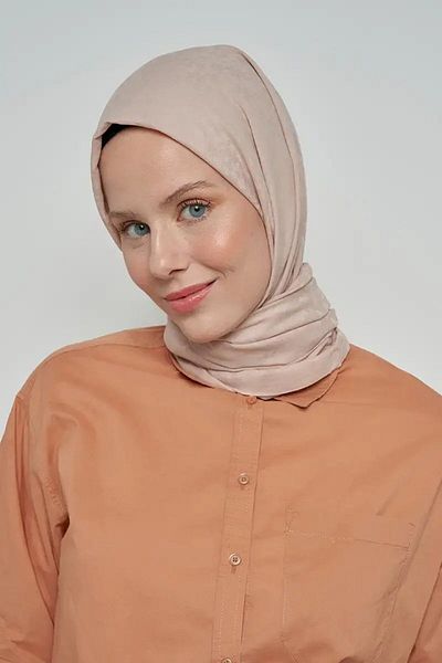 ED Scarf Βαμβακερό Σάλι Floral Pattern - Εκρού