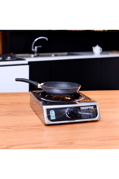 Geepas موقد طهي محمول بموقد واحد، سهل التحكم، وقاعدة مانعة للانزلاق | فولاذ م...