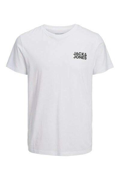 Jack & Jones JJECORP ЛОГОТИП ТРІКОТАЖНА ФУТБОЛКА З КРУГЛИМ ВИРІЗОМ NOOS Біла