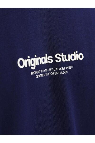 Jack & Jones Ανδρικό μπλουζάκι Vesterbro Navy Blue (12240121-ONC)