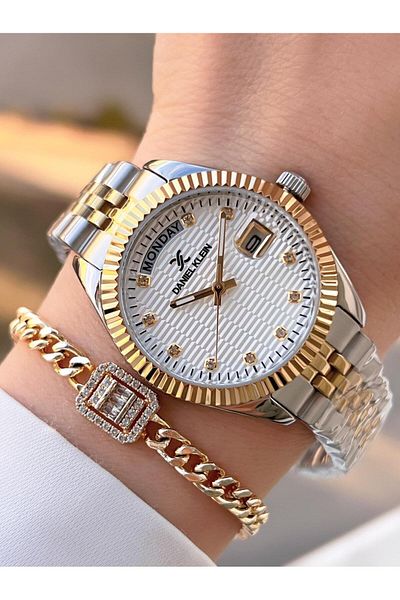 Daniel Klein Daniel Klein Steel Cord 3Atm Water Resistant Women's Wrist Watch+Bracelet BDK.1.10659.7
