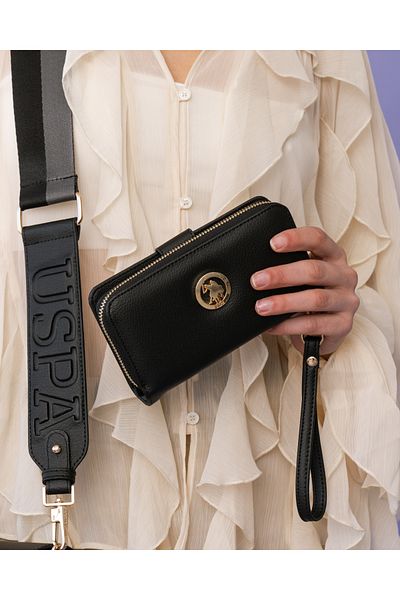 U.S. Polo Assn. Usc25362 Модел Черна дамска чанта-клъч