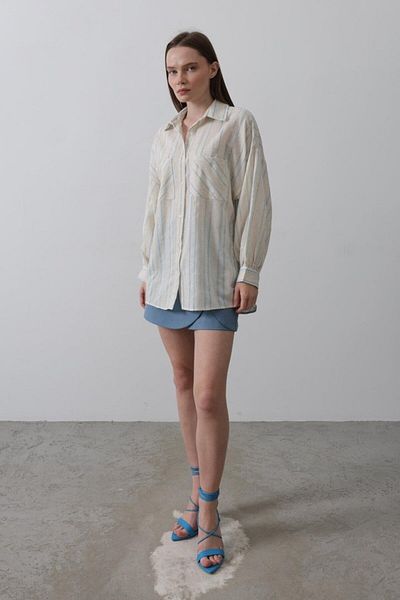 TUA MODA Tua Moda Shirt - Beige Blue
