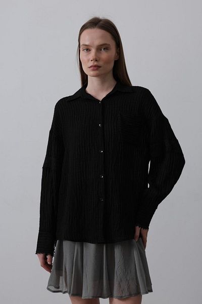 modaserdem Lace detailed shirt - black