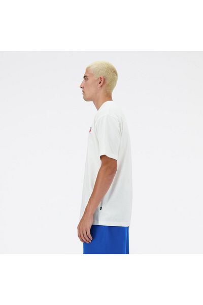 New Balance Λευκό Ανδρικό T-Shirt - MNT3434
