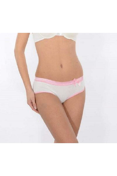 Malinka White Pink Slip Lace Comfort Panty Underwear New Panties