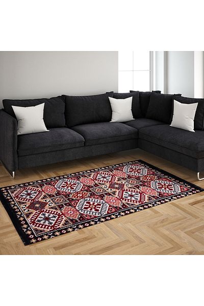 Bigghome BiggHome Teppich – 80x150 cm, Maschinenwaschbar, Langlebig, Modernes Muster für Wohnzimmer, SA25EU