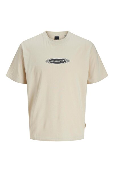 Jack & Jones Baskılı Bej Erkek T-Shirt 12273880