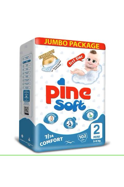 Pine Scutece Pine Soft, Pachet Jumbo, nr. 2, 3-6 kg, 102 buc