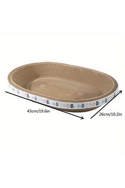 Choice M 1pc Corrugated Paper Cat Scratcher and Toy Set - Durable and Fun Cat Scratching Pad for Happy and.
