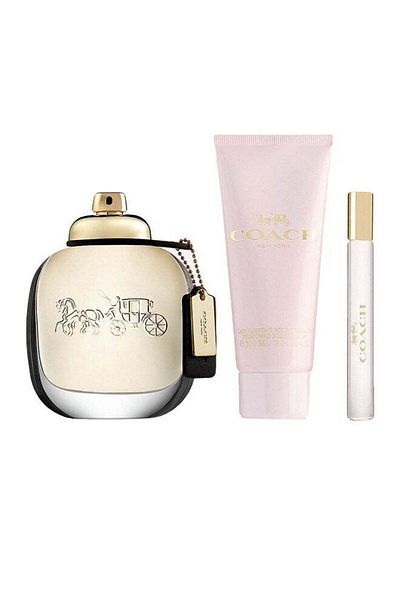 Coach 3-Piece Rose Eau de Parfum Gift Set (90 ml EDP, 100 ml Body Lotion, 7.5 ml EDP Travel Spray)