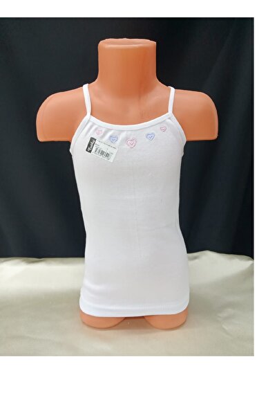 Tutku Girl's Undershirt with Rope Strap Embroidered Girl's Undershirt 1 Piece